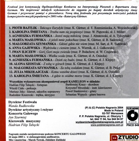 Tańczące Eurydiki: Festiwal Im. Anny German 2003 [CD]