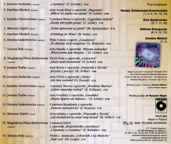 Laureaci I Ogólnopolskiego Konkursu Wykonawstwa Muzyki Operetkowej i Musicalowej [CD]