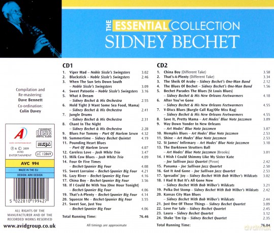 Sidney Bechet: The Essential Collection [2CD]