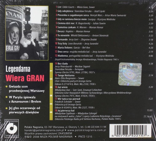 Wiera Gran: Legendarna Wiera (digipack) [CD]