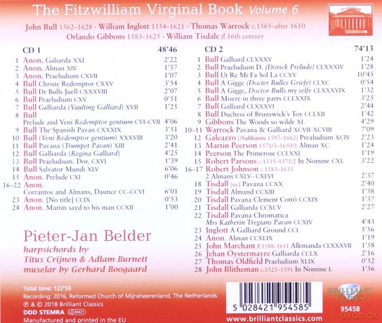 Pieter-Jan Belder: The Fitzwilliam Virginal Book - Vol 6 [2CD]