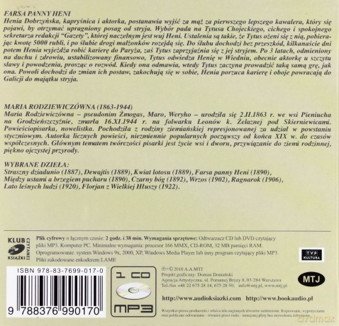 Farsa Pani Heni - Maria Rodziewiczówna [AUDIOBOOK] [CD-mp3]
