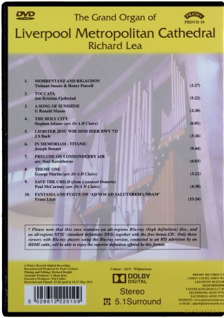 Richard Lea: The Grand Organ Of Liverpool Metropolitan Cathedral [DVD]
