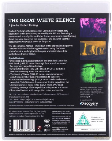 The Great White Silence / 90 Degrees South (1924) [Blu-Ray]+[DVD]