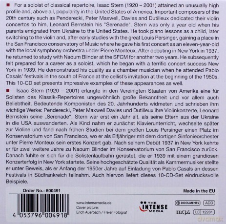Isaac Stern: The Greatest Violin Convertos [10CD]