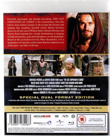 The Last Temptation Of Christ (Ostatnie kuszenie Chrystusa) [Blu-Ray]+[DVD]