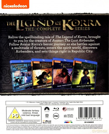The Legend Of Korra: Season 1-4 (Legenda Korry) [8xBlu-Ray]
