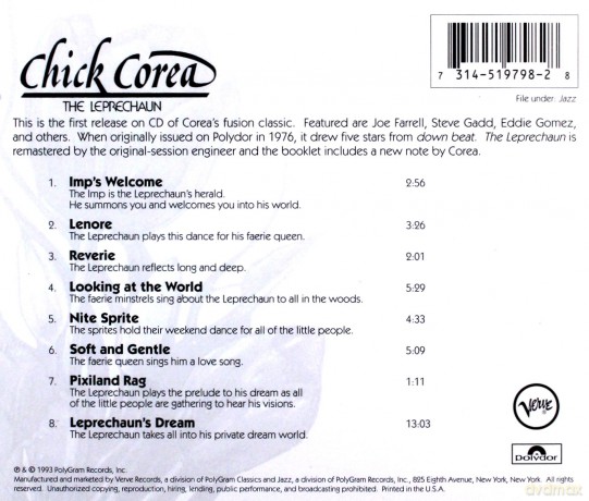 Chick Corea: The Leprechaun [CD]