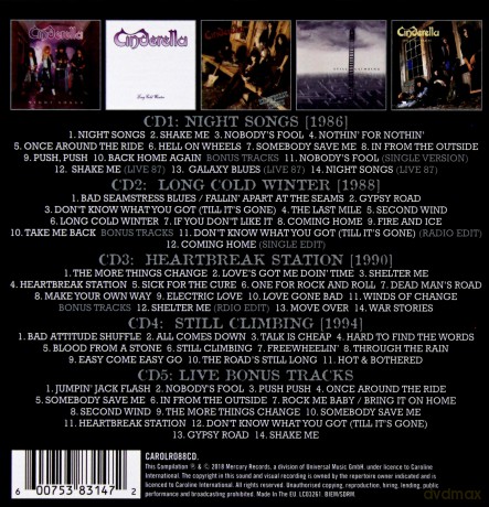 Cinderella: The Mercury Years [5CD]