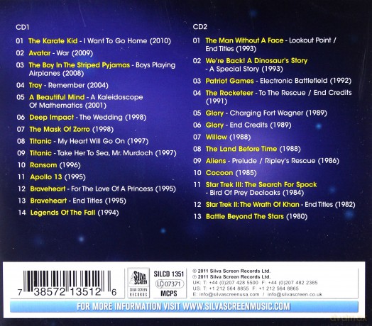 The Music Of James Horner soundtrack (City Of Prague Philharmonic Orchestra) [2CD]