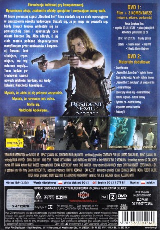 Resident Evil 2: Apokalipsa [2DVD]