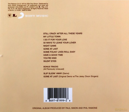 Paul Simon: Still Crazy After All These Years  [CD]