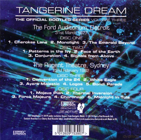 Tangerine Dream: The Official Bootleg Series Volume Three (Remastered) [4CD]