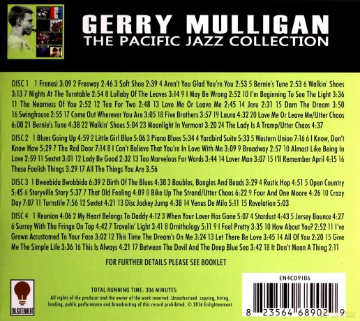 Gerry Mulligan: The Pacific Jazz Collection [4CD]