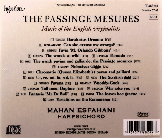 Mahan Esfahani: The Passinge Mesures [CD]