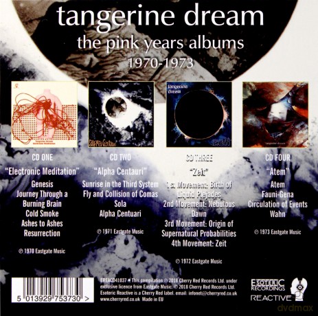 Tangerine Dream: The Pink Years Albums 1970-1973 (Remastered) [4CD]