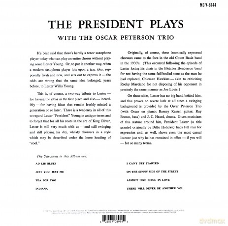 Oscar Peterson Trio: The President Plays With The Oscar Peterson Trio [Winyl]