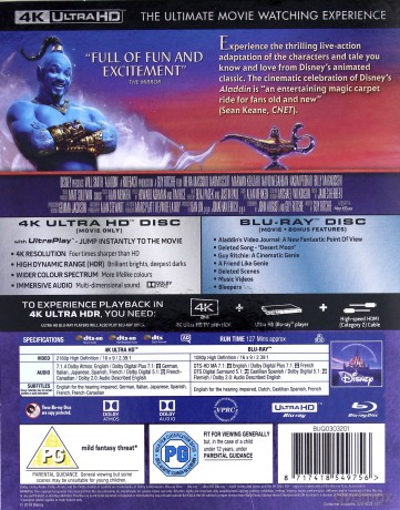 Aladdin (Aladyn) (Disney) [Blu-Ray 4K]+[Blu-Ray]
