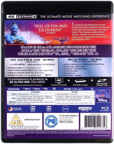 Aladdin (Aladyn) (Disney) [Blu-Ray 4K]+[Blu-Ray]