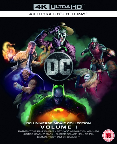 DC Animated 4K Collection: Volume 1 (Batman: Zabójczy żart / Batman: Atak na Arkham / Liga Sprawiedliwości: Mrok / Suicide Squad: Hell to Pay / Batman: Gotham by Gaslight) [Blu-Ray 4K]+[Blu-Ray]