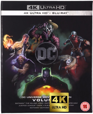 DC Animated 4K Collection: Volume 1 (Batman: Zabójczy żart / Batman: Atak na Arkham / Liga Sprawiedliwości: Mrok / Suicide Squad: Hell to Pay / Batman: Gotham by Gaslight) [Blu-Ray 4K]+[Blu-Ray]