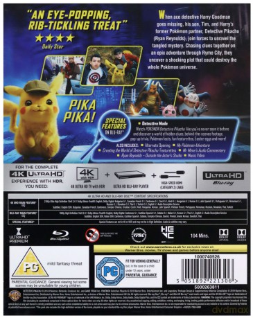 Detective Pikachu (Pokemon. Detektyw Pikachu) [Blu-Ray 4K]+[Blu-Ray]