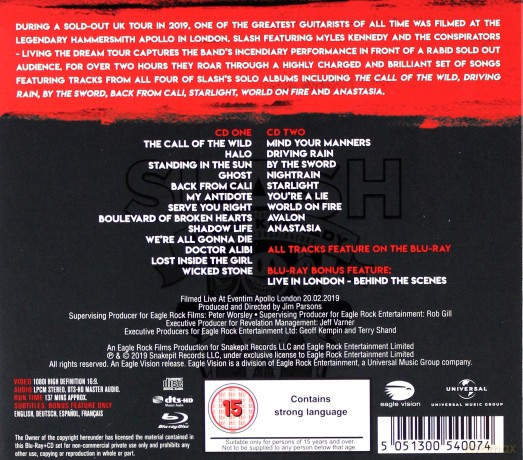 Slash: Living The Dream Tour [Blu-Ray]+[2CD]