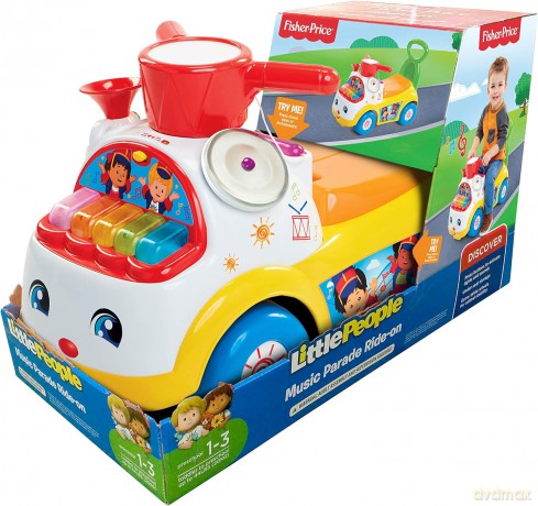 Jeździk Fisher Price Muzyczna Parada żółty