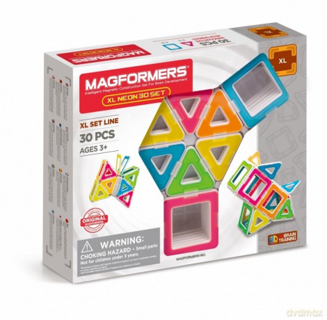 Klocki konstrukcyjne XL Neon 30 el. [KLOCKI]