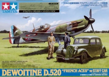 Model plastikowy D.520 French Aces w/Staff Car
