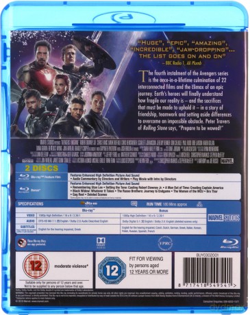Avengers: Endgame [Blu-Ray]