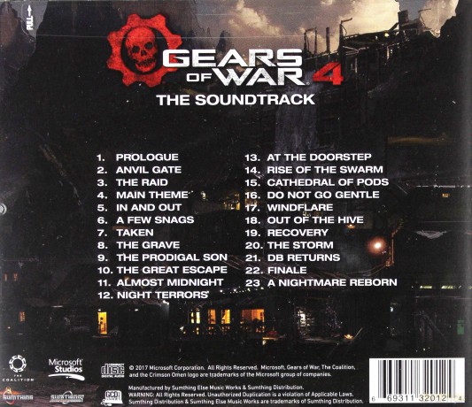 Gears Of War 4 soundtrack (Ramin Djawadi) [CD]