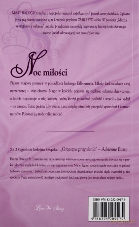 Romans historyczny 23: Noc miłości - Mary Balogh [książka]