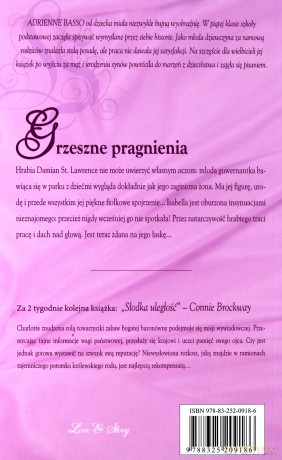 Romans historyczny 24: Grzeszne pragnienia - Adrienne Basso [książka]