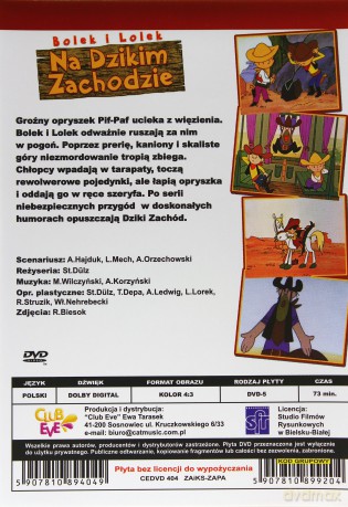 Bolek i Lolek na Dzikim Zachodzie film pełnometrażowy [DVD]