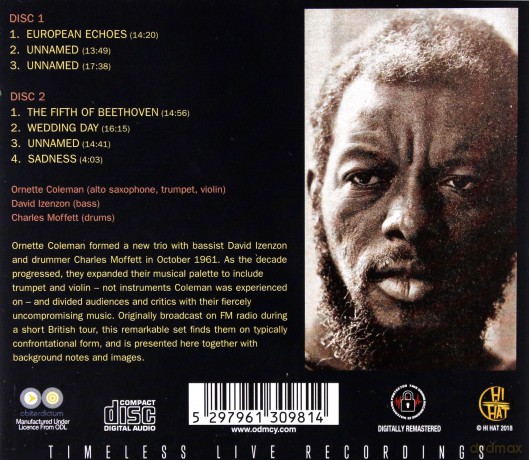 Ornette Coleman Trio: Live Manchester Free Trade Hall 1966 [2CD]