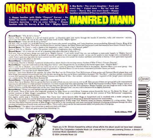 Manfred Mann: Mighty Garvey [CD]