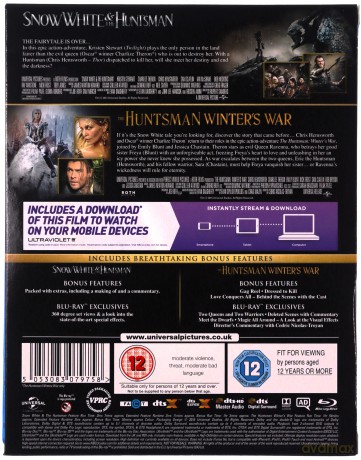 Snow White The Huntsman Winters War (Królewna Śnieżka i Łowca / Łowca i Królowa Lodu) [2xBlu-Ray]