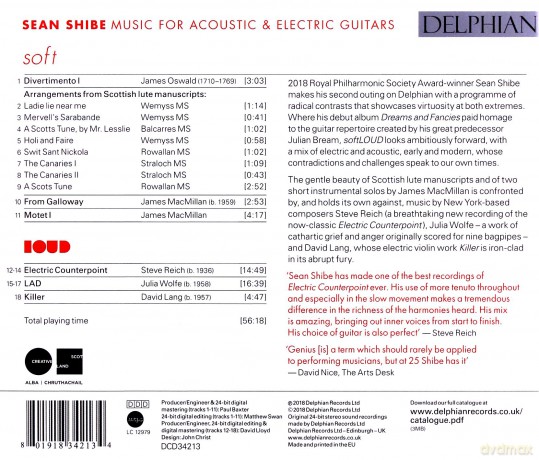 Sean Shibe: Softloud: Music For Acoustic And Electric Guitar [CD]
