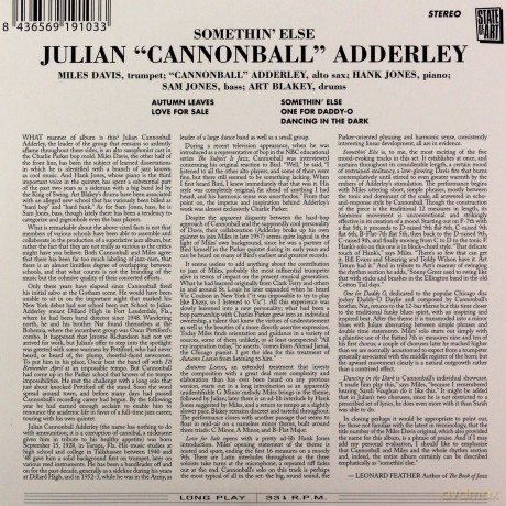 Cannonball Adderley: Somethin Else + Bonus Album: Sophisticated Swing [CD]