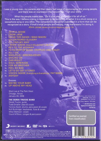 Derek Trucks Band: Songlines Live [DVD]