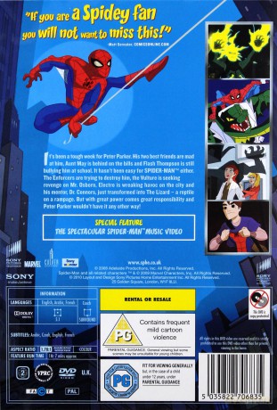Spectacular Spiderman Vol 1 [DVD]