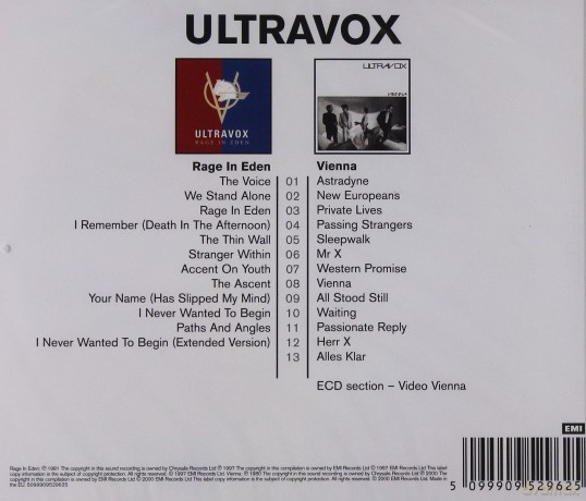 Ultravox: Rage In Eden / Vienna (Limited) [2CD]