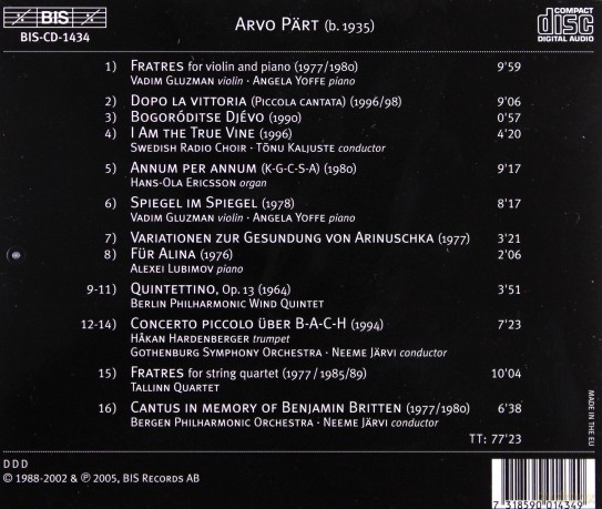 Arvo Part: Spiegel Im Spiegel [CD]