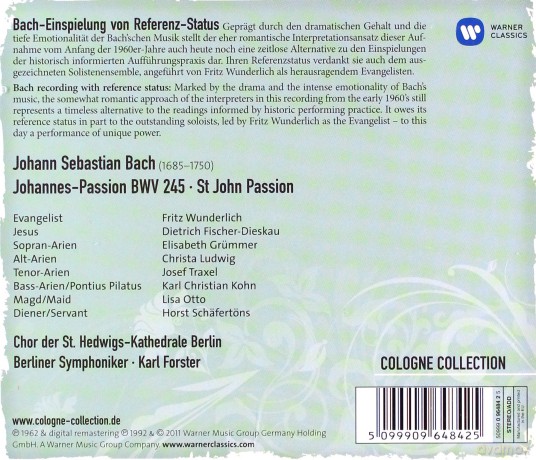 Fritz Wunderlich: Johannes-Passion [2CD]
