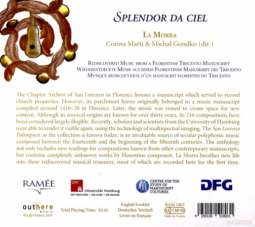 La Morra: Splendor Da Ciel [CD]