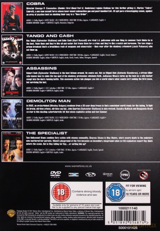 Stallone Collection: Demolition Man / Cobra / The Specialist / Assassins / Tango & Cash (Człowiek demolka / Specjalista / Zabójcy / Tango i Cash) [5DVD]