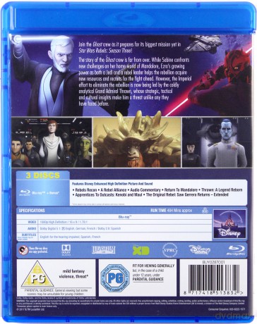 Star Wars Rebels Season 3 [3xBlu-Ray]