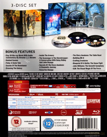 Star Wars The Force Awakens 3D (Gwiezdne wojny: Przebudzenie mocy) (Limited) [Blu-Ray 3D]+[2xBlu-Ray]