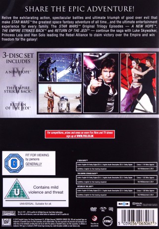 Star Wars Trilogy Episodes IV-VI [3DVD]